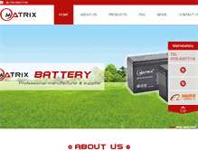 Tablet Screenshot of matrixbattery.com